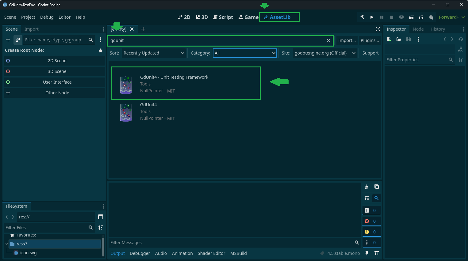 activate-gdunit-step0