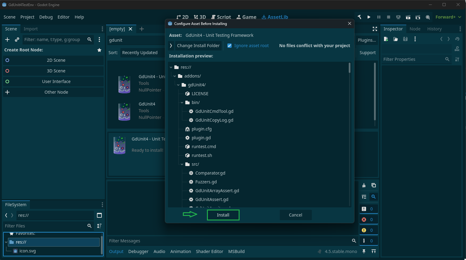 activate-gdunit-step0